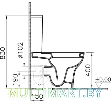 Унитаз Vitra Zentrum 9012B003-7202 картинка 2